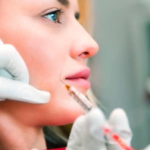 Woman undergoing a botox procedure